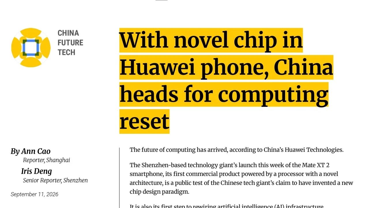 With novel chip in Huawei phone, China heads for computing reset